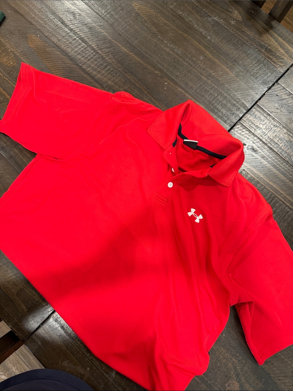 Under Armour Red Polo Shirt with Contrast Logo